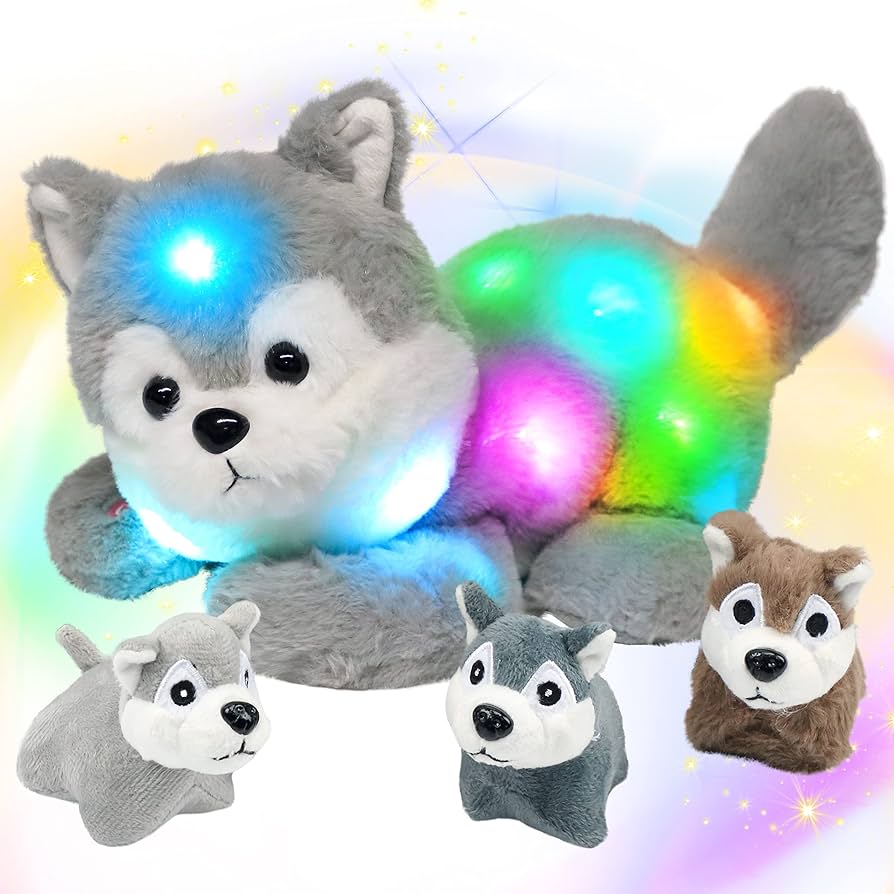 Amazon.com: Hopearl LED Plush Husky Lighting Up Stuffed